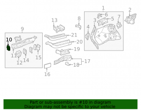 Front right side member nose for Toyota Sienna 2010