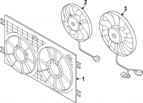 Right cooling fan for Audi Q3 19-25 small