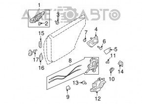 Door hinge upper rear right Subaru b10 Tribeca