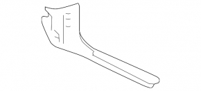 Door sill trim, front left, Infiniti QX30 17 - black, worn