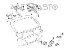Lexus RX300 RX330 RX350 RX400h 04-09 Trunk Lock Trim