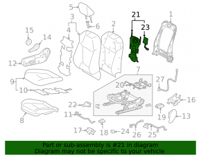 Toyota Venza 21-24 Passenger Seat Lumbar Support with Ventilation