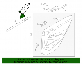 Door trim inner rear right Hyundai Tucson 16-21