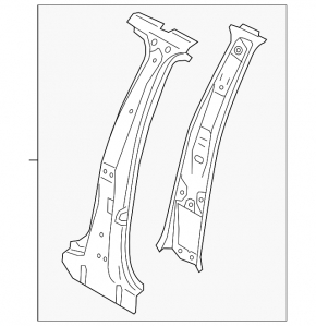 Central left body pillar Audi Q3 83A 19-25 on the body