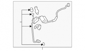 Air conditioner heater-condenser tube for Toyota Sequoia 2019