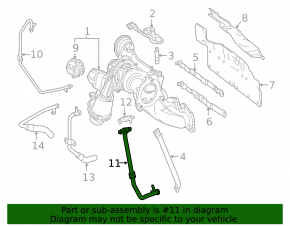 Mercedes A-class V177 19-22 M260 Turbocharger Oil Drain Pipe