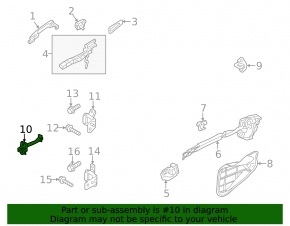 Door limiter rear left Mazda 3 14-18 BM