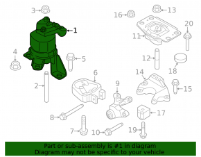Engine mount right Ford Fusion mk5 13-20 2.5