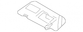 Main left visor for Mercedes W164 ML, beige