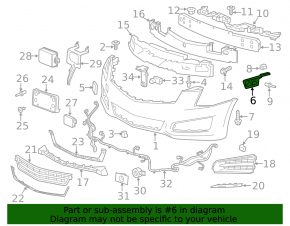 Right front bumper mount for Cadillac ATS 13-14 pre-restyling