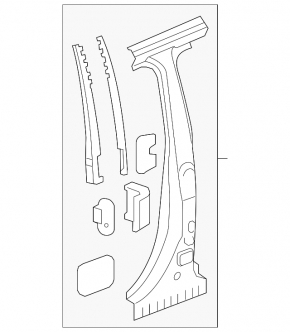 Body pillar central right Chevrolet Equinox 10-17