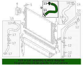 Cooling pipe lower Kia Niro 23- HEV, PHEV