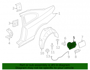 Fuel filler flap housing BMW 4 F32/36 14-20 Coupe, Gran Coupe