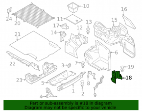 Cover of the mechanism of the folding roof lower right BMW 4 F33 14-20 convertible