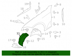 Front mudguard right front part BMW 3 G20 19-