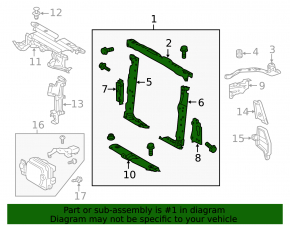 Toyota Rav4 16-18 radiator panel TV
