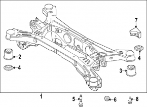 Rear subframe Hyundai Santa Fe 24-26 FWD