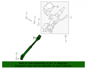 Steering cardan joint Hyundai Santa FE 19-20