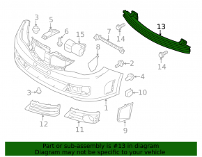 Subaru Impreza WRX GH 08-14 Front Bumper Reinforcement
