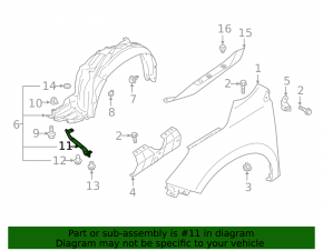 Mudguard front left Subaru Forester 19- SK front