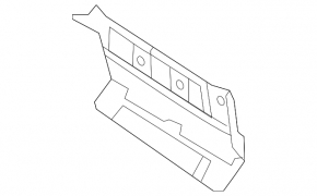 Front bumper plug in the lower grille Nissan Versa Note 13-16 prerest