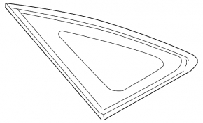 Window blind glass rear right Lexus RX300 RX330 RX350 RX400h 04-09 with molding