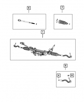 Left steering rod for Dodge Durango 19-26