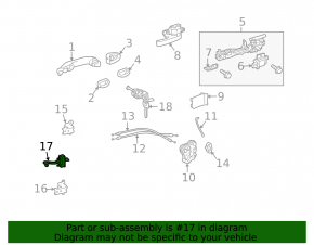 Front left door limiter Lexus LX570 13-21