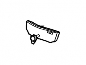 Interior mirror for Ford Escape MK3 13-16, black, empty