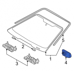Interior mirror Ford C-max MK2 13-18 black empty