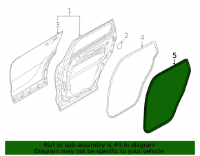 Rear right door seal for Kia Sorento 21-25