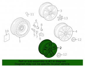 Wheel disk R18 Audi A3 8V 15-16 prerest 5 spokes