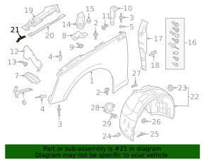 Seal wing-headlight right Audi A5 F5 17-