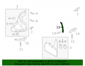 Front right wing seal Audi A5 F5 17- lower