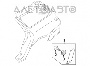 Rear fender trim lower right Subaru Outback 10-14