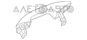 Door handle outer rear right Mercedes GLC 16-19 keyless