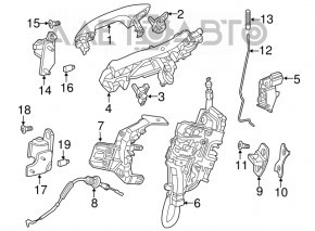 Door handle outer front right Mercedes GLC 16-19 keyless