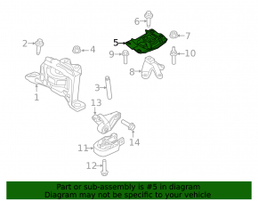 Engine mount left Ford Transit Connect MK2 13- 2.5 JP GROUP
