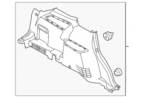 Arch trim left Ford Explorer 11-15 black