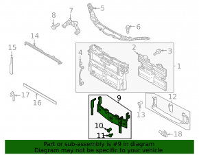 Front bumper reinforcement trim Mazda CX-30 20-