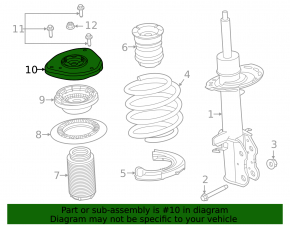 Front shock absorber support right Ford Bronco Sport 21-25