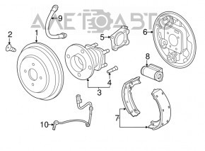 Rear right hub Buick Encore 13-19 fwd