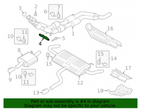 Front muffler bracket VW Jetta 19-