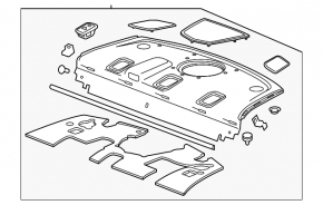 Rear shelf Cadillac ATS 13- black