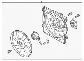 Radiator shroud diffuser assembly for Hyundai Tucson 16-18 1.6T