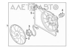 Diffuser radiator shroud assembly Kia Sportage 17-22 2.0 FWD