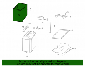 Toyota Highlander 08-13 battery casing is broken