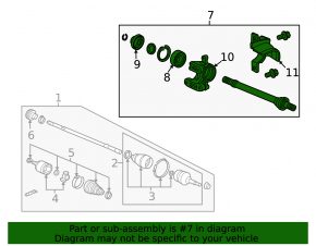Intermediate shaft front right Honda Crosstour 12-15 2.4, automatic transmission