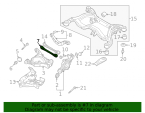 Rear left transverse control arm Audi A6 04-11