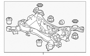 Rear subframe Acura MDX 14-15 pre-restored AWD